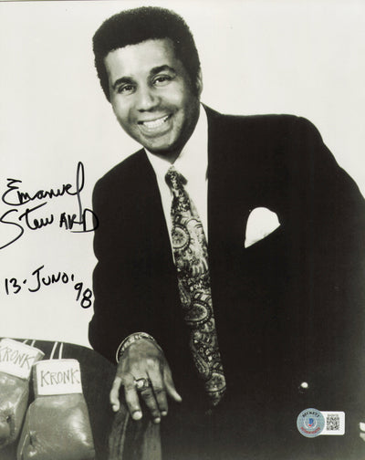 Emanuel Steward Autographed 8x10 Photo Trainer Beckett BAS QR #BH29135