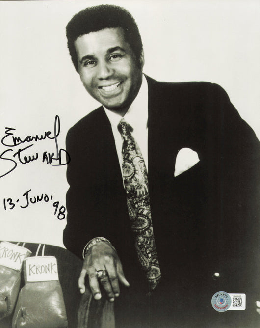 Emanuel Steward Autographed 8x10 Photo Trainer Beckett BAS QR #BH29135