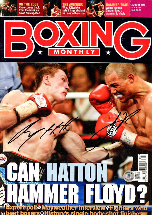 Jose Luis Castillo & Ricky Hatton Autographed Boxing Monthly Magazine Beckett BAS #BH29285