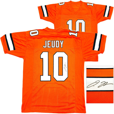 Denver Broncos Jerry Jeudy Autographed Orange Jersey JSA