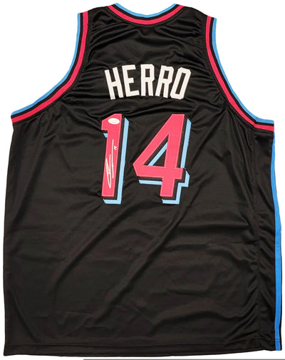 Miami Heat Tyler Herro Autographed Black Jersey JSA Stock #207955