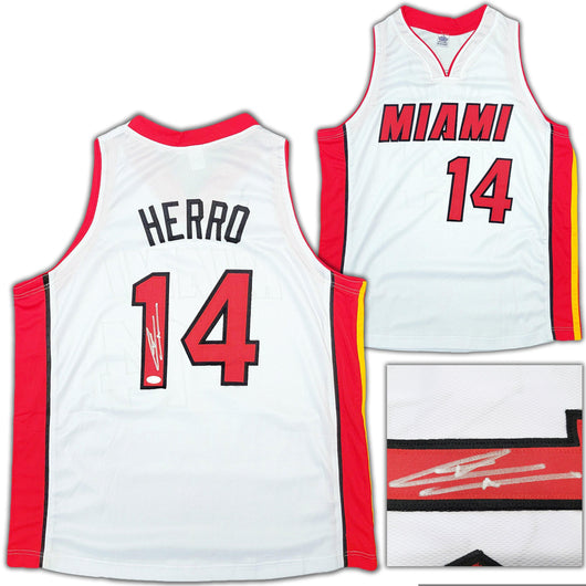 Miami Heat Tyler Herro Autographed White Jersey JSA Stock #207954