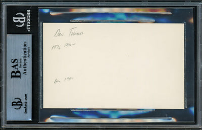 Dan Thomas Autographed 3x5 Index Card New York Mets Beckett BAS #14297214
