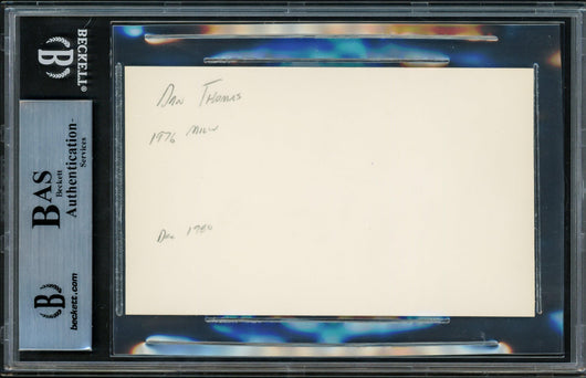 Dan Thomas Autographed 3x5 Index Card New York Mets Beckett BAS #14297214