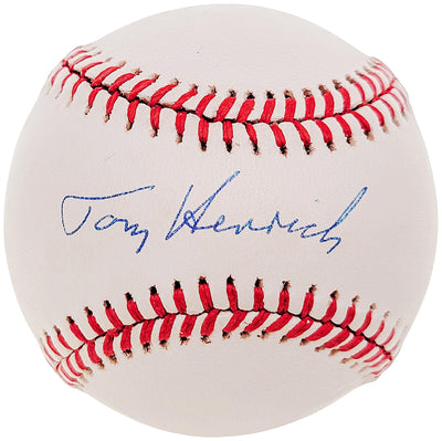 Tommy Tom Henrich Autographed Official AL Baseball New York Yankees Beckett BAS #F26963