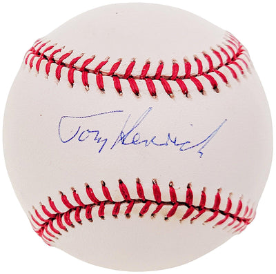 Tommy Tom Henrich Autographed Official AL Baseball New York Yankees Beckett BAS #F26956