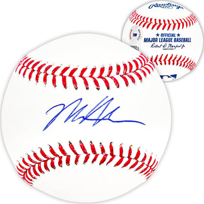 Matt McLain Autographed Official MLB Baseball Cincinnati Reds Beckett BAS Witness Stock #220358