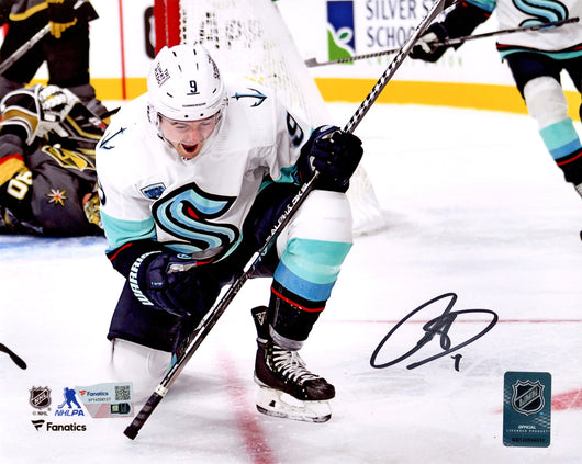Ryan Donato Autographed 8x10 Photo Seattle Kraken First Franchise Goal Celebration Fanatics Holo #XP14008127