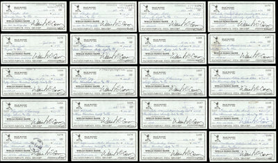 Lot of 20 Willie McCovey 3x6 Checks San Francisco Giants SKU #219426