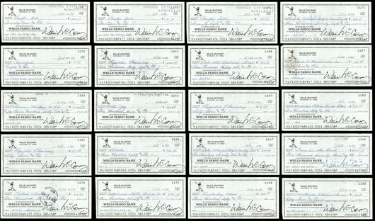 Lot of 20 Willie McCovey 3x6 Checks San Francisco Giants SKU #219426