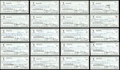 Lot of 20 Willie McCovey 3x6 Checks San Francisco Giants SKU #219427