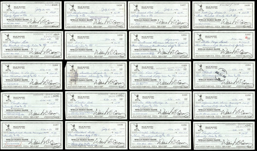 Lot of 20 Willie McCovey 3x6 Checks San Francisco Giants SKU #219428