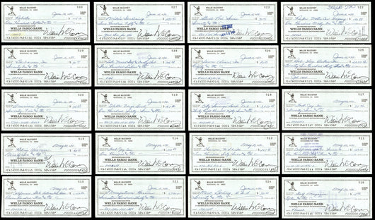 Lot of 20 Willie McCovey 3x6 Checks San Francisco Giants SKU #219429