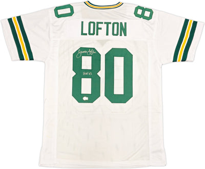Green Bay Packers James Lofton Autographed White Jersey "HOF 03" Beckett BAS Witness
