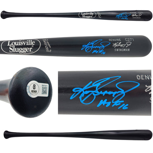 Ken Griffey Jr. Autographed Black Louisville Slugger Player Model C271 Swingman Baseball Bat Seattle Mariners (Scratches) "HOF 16" Beckett BAS Witness