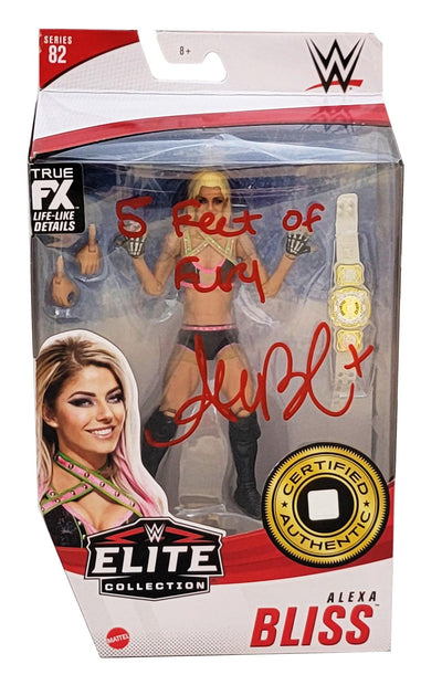 Alexa Bliss Autographed WWE Elite Collection #82 Action Figure "5 Feet Of Fury" Beckett BAS Witness Stock #208696