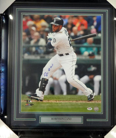 Robinson Cano Autographed Framed 16x20 Photo Seattle Mariners PSA/DNA ITP Stock #94177