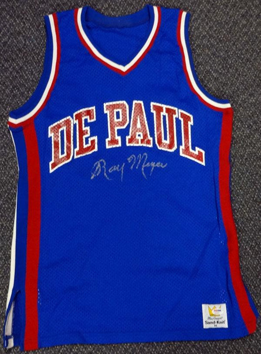 DePaul Blue Demons Ray Meyer Autographed Blue Jersey PSA/DNA #Y30327
