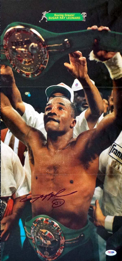 Sugar Ray Leonard Autographed Magazine Poster Photo PSA/DNA #T19758