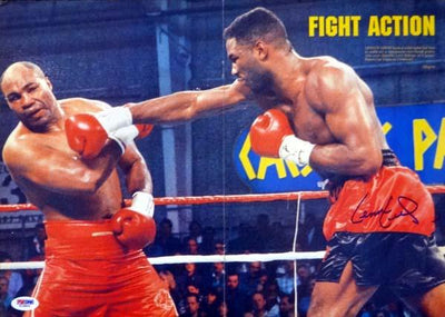 Lennox Lewis Autographed 12x16.5 Magazine Poster Photo Vintage PSA/DNA #T19806