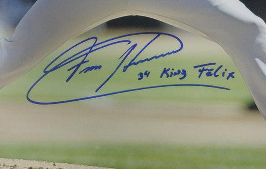Felix Hernandez Autographed Framed 16x20 Photo Seattle Mariners "King Felix" PSA/DNA Stock #98088