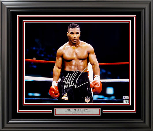 Mike Tyson Autographed Framed 16x20 Photo Beckett BAS