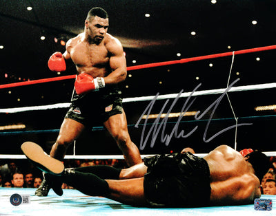 Mike Tyson Autographed 11x14 Photo Standing Over Beckett BAS Stock #206982
