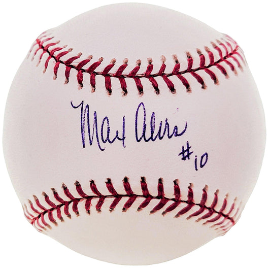 Max Alvis Autographed Official MLB Baseball Cleveland Indians "#10" Beckett BAS #BF24957