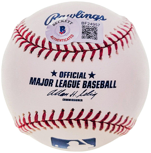 Max Alvis Autographed Official MLB Baseball Cleveland Indians "#10" Beckett BAS #BF24957