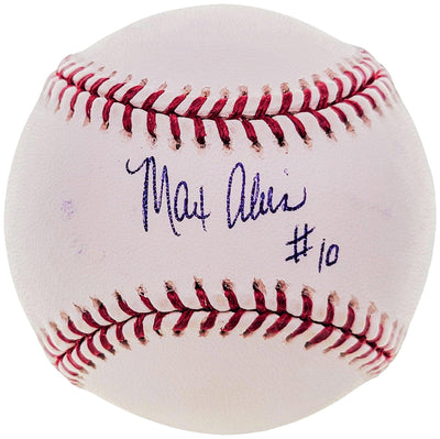 Max Alvis Autographed Official MLB Baseball Cleveland Indians "#10" Beckett BAS #BF24958