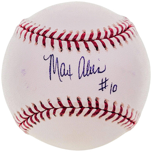 Max Alvis Autographed Official MLB Baseball Cleveland Indians "#10" Beckett BAS #BF24958