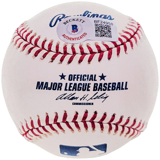 Max Alvis Autographed Official MLB Baseball Cleveland Indians "#10" Beckett BAS #BF24958
