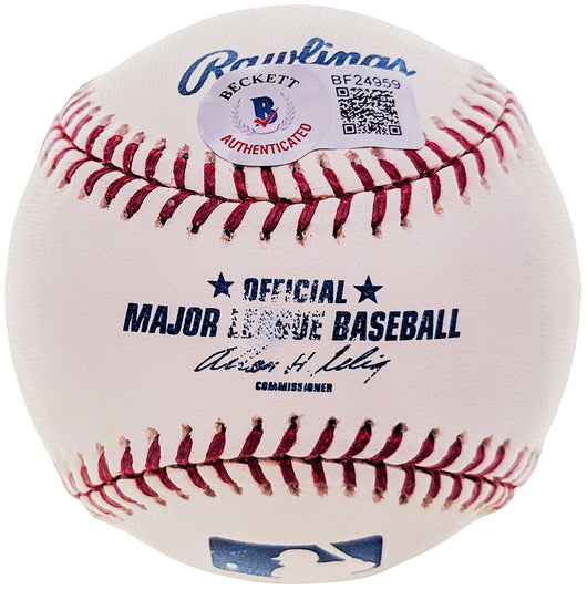 Max Alvis Autographed Official MLB Baseball Cleveland Indians "#10" Beckett BAS #BF24959