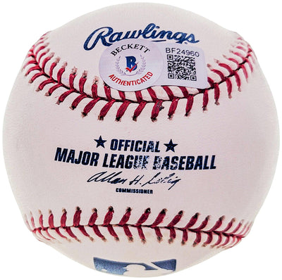 Max Alvis Autographed Official MLB Baseball Cleveland Indians "#10" Beckett BAS #BF24960