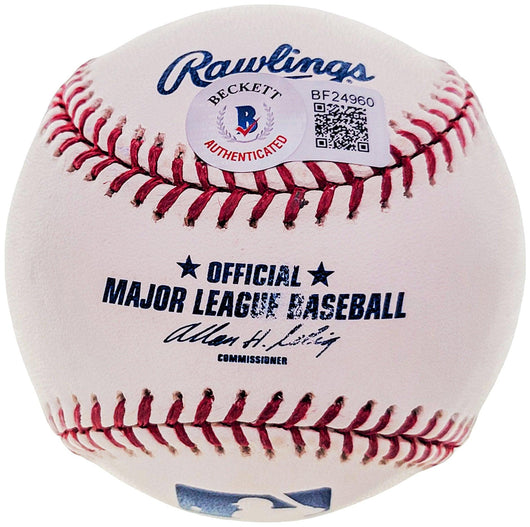 Max Alvis Autographed Official MLB Baseball Cleveland Indians "#10" Beckett BAS #BF24960
