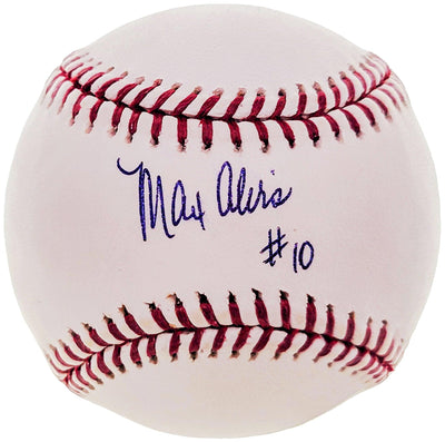 Max Alvis Autographed Official MLB Baseball Cleveland Indians "#10" Beckett BAS #BF24962