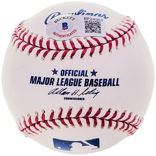 Max Alvis Autographed Official MLB Baseball Cleveland Indians "#10" Beckett BAS #BF24963