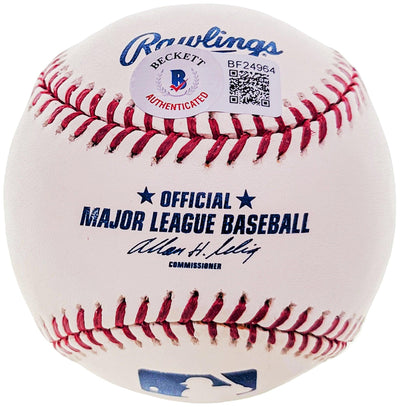Max Alvis Autographed Official MLB Baseball Cleveland Indians "#10" Beckett BAS #BF24964