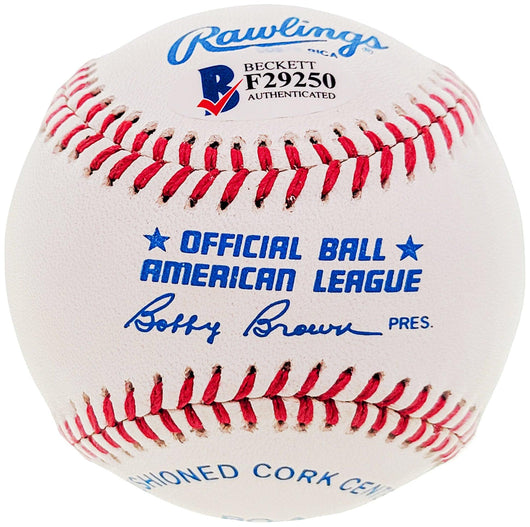 George Kill Autographed Official AL Baseball Detroit Tigers Beckett BAS #F29250