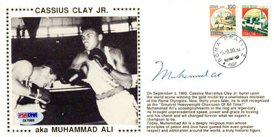 Muhammad Ali Autographed First Day Cover Vintage PSA/DNA #E47089