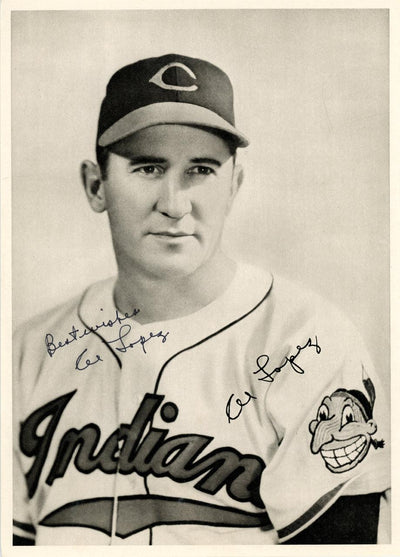 Al Lopez Autographed 6.5x9 Photo Picture Pack Cleveland Indians "Best Wishes" Beckett BAS #F98292