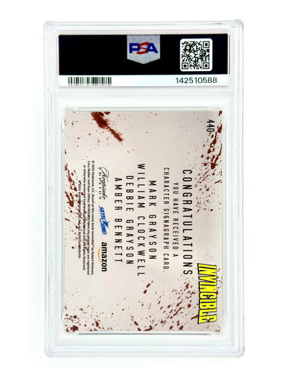 2025 Invincible Season 1 Keepsake Trading Card #440 Quad Character Laser Signagraph Gold Bubble 1/1 PSA 10