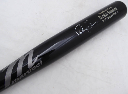 Dansby Swanson Autographed Game Model Marucci Bat Chicago Cubs Beckett BAS QR #WG42060