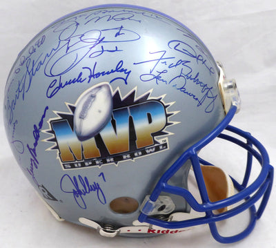 Super Bowl MVPS Autographed Full Size Authentic Helmet With 27 Signatures Including Bart Starr Beckett BAS #AC01212