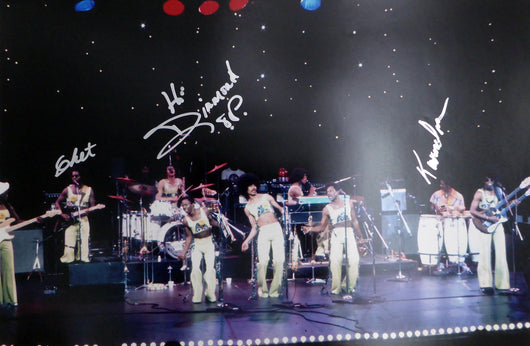 James "Diamond" Williams, Clarence "Chet" Willis & Robert "Kuumba" Jones Autographed 12x18 Photo The Ohio Players (Smudged) SKU #214119