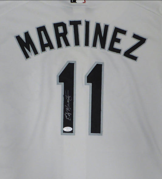 Seattle Mariners Edgar Martinez Autographed White 2003 All Star Authentic Majestic Jersey JSA #KK073331