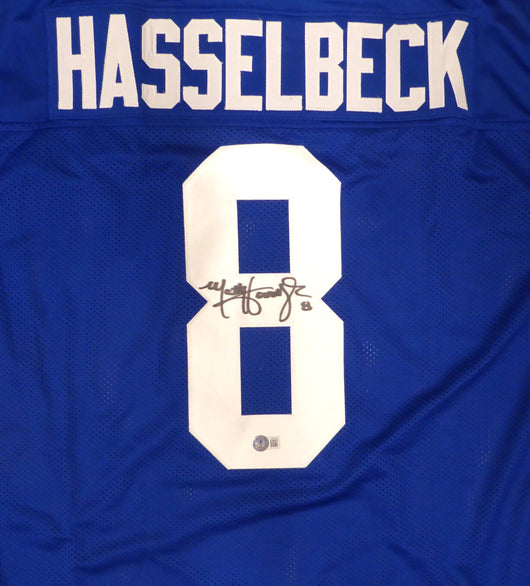 Seattle Seahawks Matt Hasselbeck Autographed Blue Jersey Beckett BAS QR #W921226