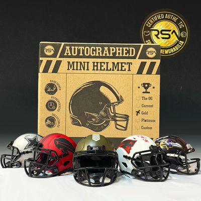 Signed NFL Mini Helmet Mystery Box | Gold