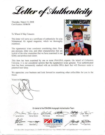 Muhammad Ali Autographed Sports Illustrated Magazine Vintage PSA/DNA #H58638
