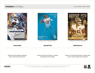 2022 Panini Phoenix Football Hobby 16 Box Case